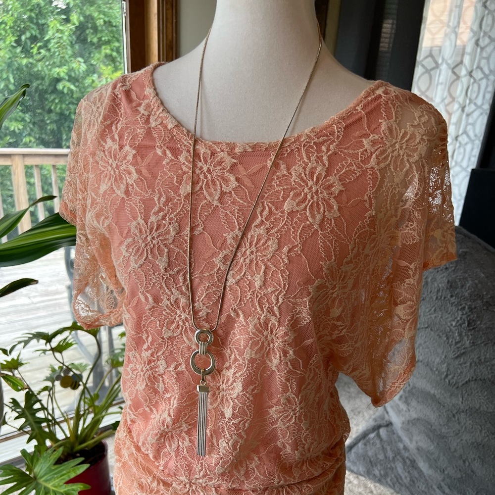 Maurice’s top. Solid layer with lace over top. Size small smoke free home
